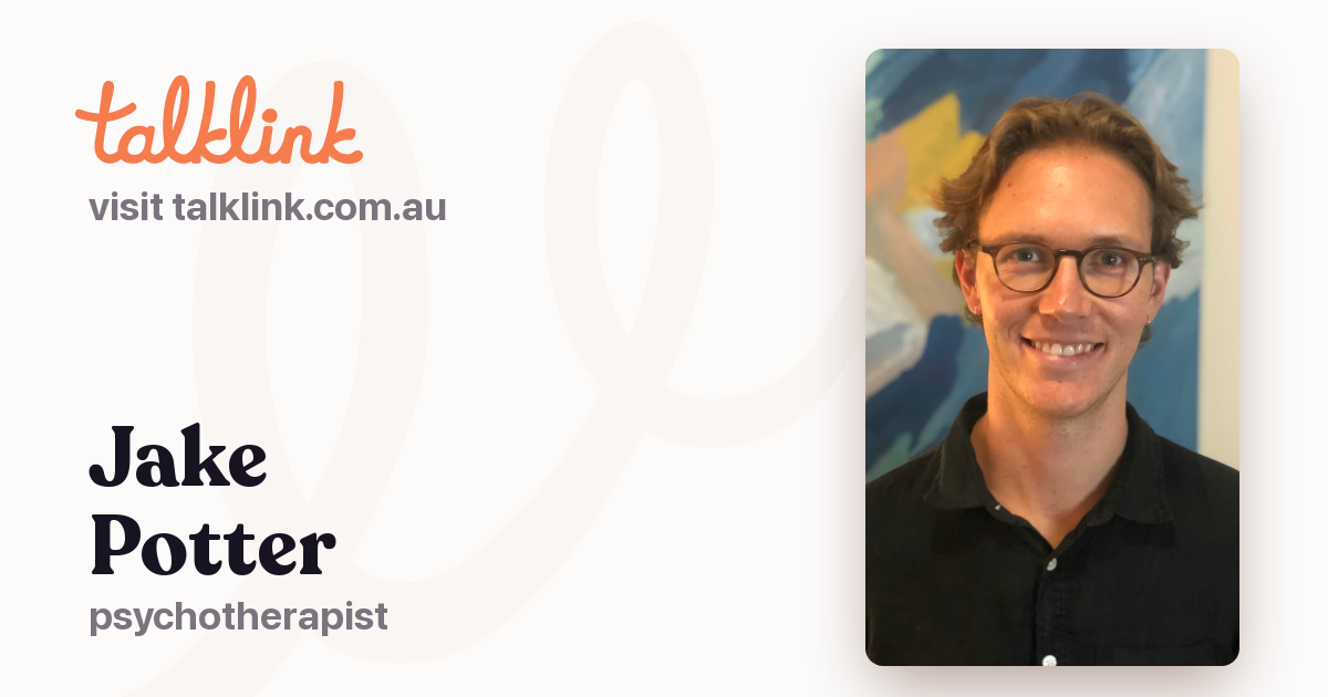 Jake Potter Psychotherapist talklink